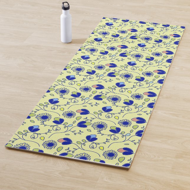 Tapete De Yoga Padrão floral (In Situ)