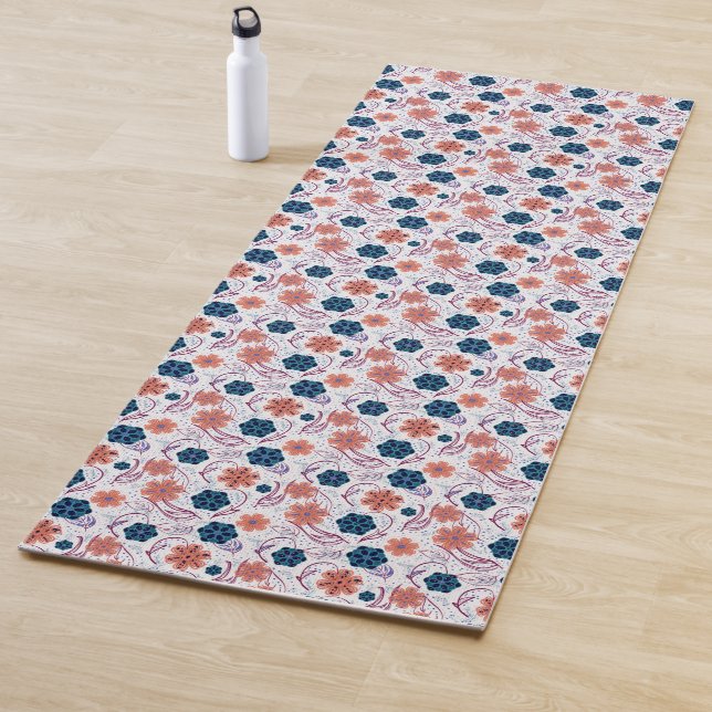 Tapete De Yoga Padrão floral (In Situ)