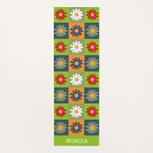 Padrão Floral Colorido Nome Personalizado