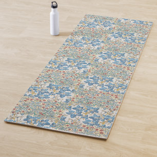 Tapete De Yoga Padrão Floral de Gerânio Selvagem Art Nouveau Vint