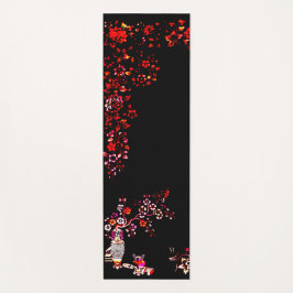 Tapete De Yoga Padrão Floral Negro Elegante Yoga Mat