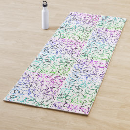 Tapete De Yoga Padrão Geométrico de abstrato | Tilados e filtrado