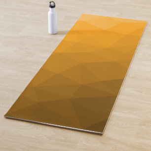 Tapete De Yoga Padrão Geométrico de Gradiente Laranja