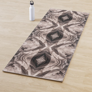 Tapete De Yoga Padrão geométrico sepia semelhante a um olho
