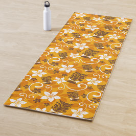 TAPETE DE YOGA PADRÃO LUAU TIKI (LARANJA)