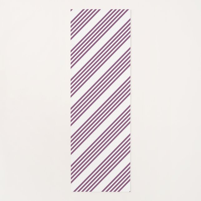 Tapete De Yoga Padrão Mauve roxo e branco de cinco faixas (Frente)