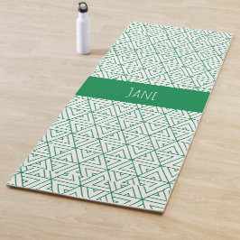 Tapete De Yoga Padrão mínimo branco hexágono