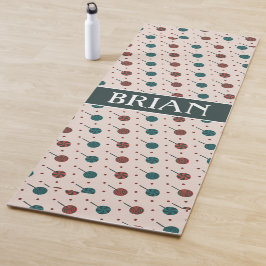 Tapete De Yoga Padrão Mínimo Vermelho de Halloween Beige