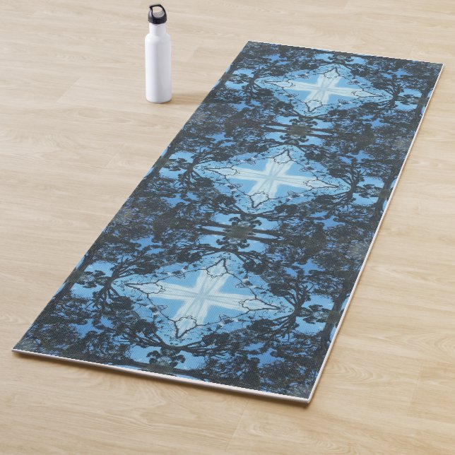 Tapete De Yoga Padrão Natural Cruz Azul Yoga Mat (In Situ)