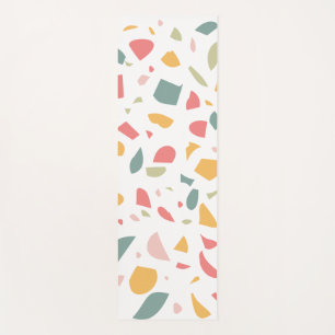 Tapete De Yoga Padrão pastel moderno de terrazzo