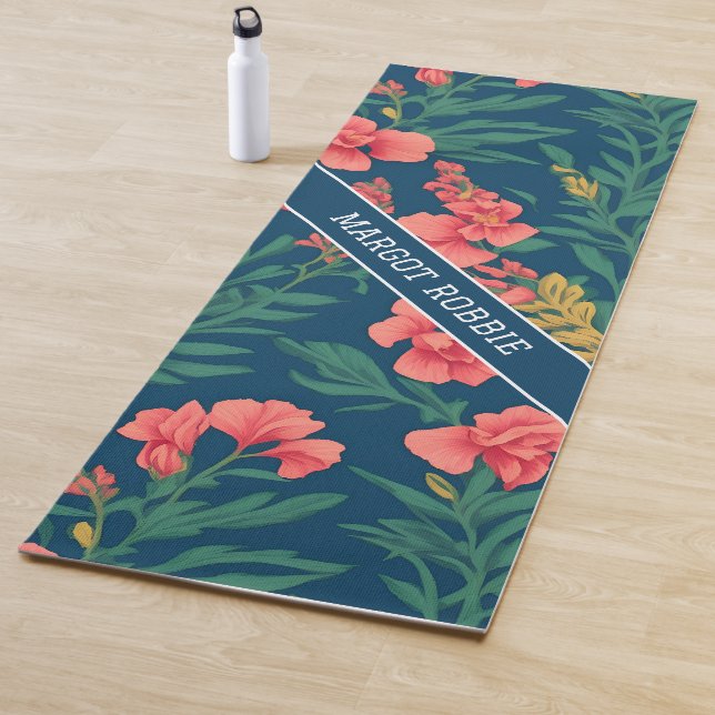 Tapete De Yoga Padrão Personalizado Colorido do Snapdragon Rainbo (In Situ)