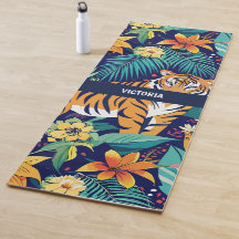 Padrão Personalizado Floral de Tigre Selva