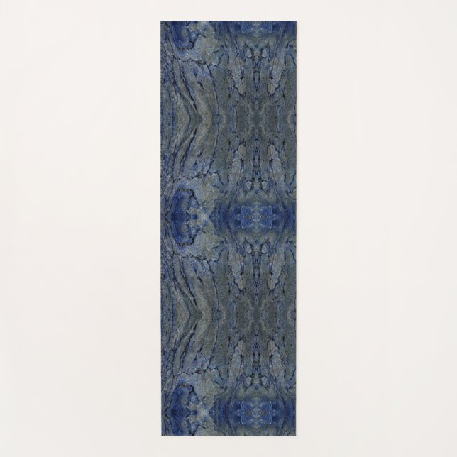 Tapete De Yoga Padrão Preto e Cinza (Frente)