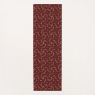 Tapete De Yoga Padrão Red Luxurious Wavy Stripes