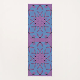 Tapete De Yoga Padrão rosa e azul