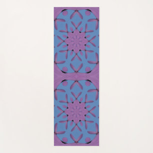 Tapete De Yoga Padrão rosa e azul