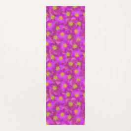 Tapete De Yoga Padrão Selvagem de Rosa