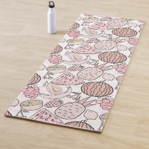 Tapete De Yoga padrão uniforme de fruta Padrão de superfície