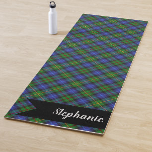 Tapete De Yoga Padrão Xadrez Escocês de Família Tartan Smith