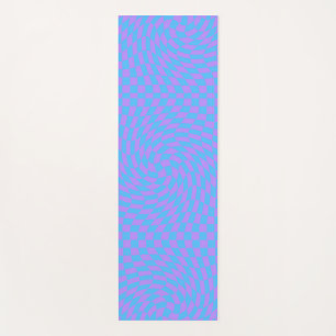 Tapete De Yoga Padrão Yoga Mat azul pálido e Lavanda