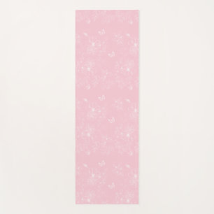 Tapete De Yoga Padrões de Flores Rosa, Floral, Padrão, Minimalist