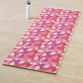 Tapete De Yoga Padrões de natal em rosa
