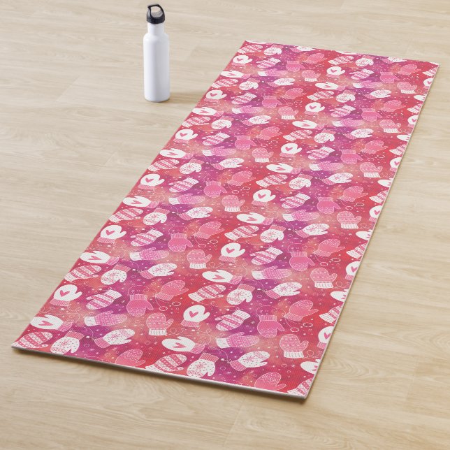 Tapete De Yoga Padrões de natal em rosa (In Situ)