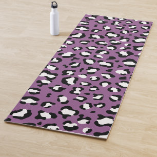 Tapete De Yoga Padrões-leopardo, manchas-leopardo, leopardo roxo