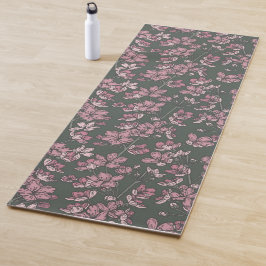 Tapete De Yoga País francês verde-rosa nostálgico