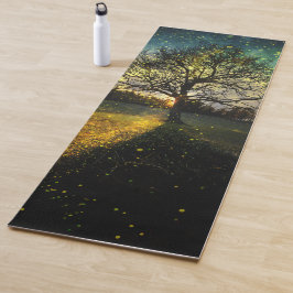 Tapete De Yoga Paisagem com sonhos de vagalumes mágicos