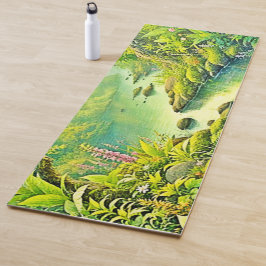 Tapete De Yoga Paisagem da Floresta Sunliente