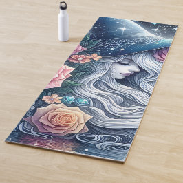 Tapete De Yoga Paisagem dos Sonhos da Bruxa da Rosa Celestial