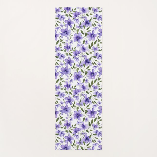 Tapete De Yoga Paixão Flor Roxo (Frente)