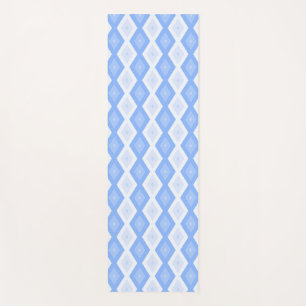 Tapete De Yoga Pale blue diamond pattern