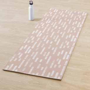 Tapete De Yoga Pale Terracotta/Padrão de Linhas Arredondadas Bran
