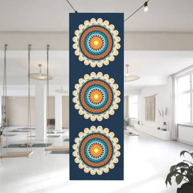 Tapete De Yoga Pale Yellow Orange Mandala Yoga Mat (Criador carregado)