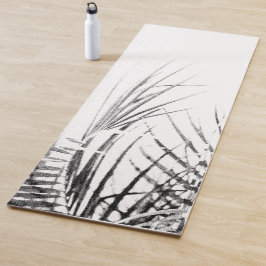Tapete De Yoga Palm Tree deixa um esboço de minimalismo