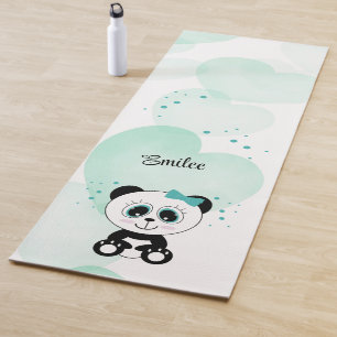 Tapete De Yoga Panda Bonita (Mint Green)