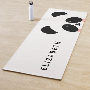 Tapete De Yoga Panda Kawaii Adicione Seu Nome