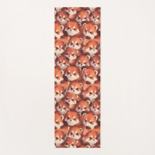 Tapete De Yoga Pandas Vermelhas