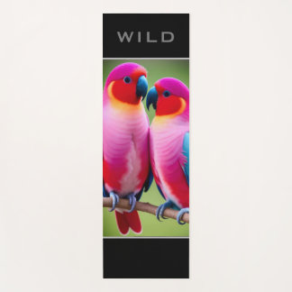 Tapete De Yoga Papagaios Rosa Selvagens - Ioga Mat