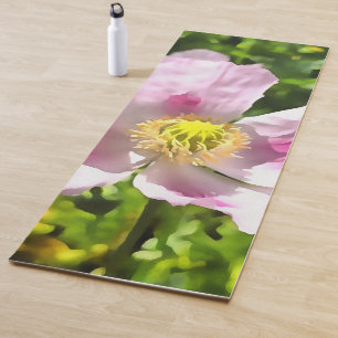 Tapete De Yoga Papaver Somniferum Pink Poppy Art