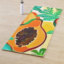Tapete De Yoga Papaya Pop Art tropical