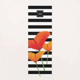 Tapete De Yoga Papoila Negra Chic Monograma