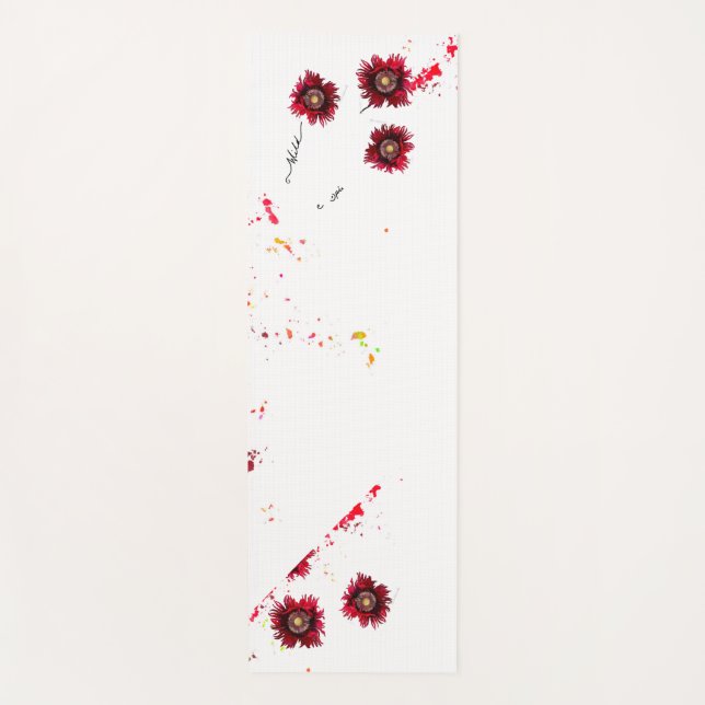 Tapete De Yoga Papoila vermelha espirituosa livre e espumante de  (Frente)