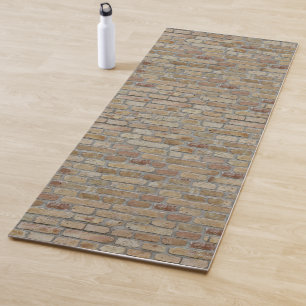 Tapete De Yoga Parede de Tijolo Marrom um Design Inovador