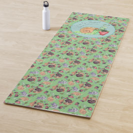 Tapete De Yoga Parem e cheirarem o Yog do Padrão do Caracol das M