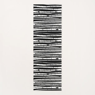 Tapete De Yoga Pasta de rato do padrão branco-preto-branco-esbran