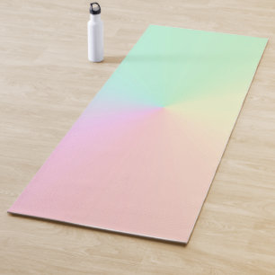 Tapete De Yoga Pastel Aestético Muda Gradiente Ombre Arco-Íris 