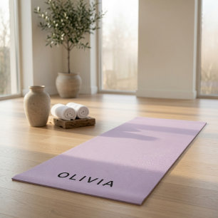 Tapete De Yoga Pastel Lavanda Personalizado Nome Personalizado